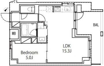 オジオ両国2 801 間取り図