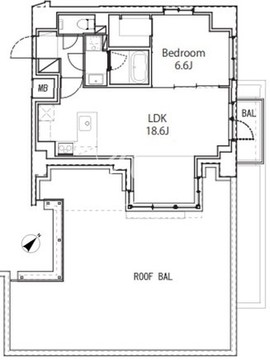 オジオ両国2 901 間取り図