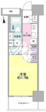 スタイリオ品川中延 1207 間取り図