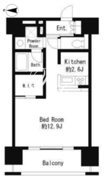 パークキューブ東品川 516 間取り図