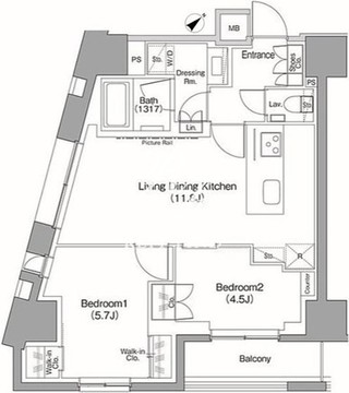 ザ・パークハビオ目黒桜邸 501 間取り図