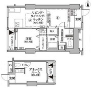 東雲キャナルコートCODAN 12-704 間取り図