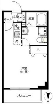 クリアルプレミア目黒 406 間取り図