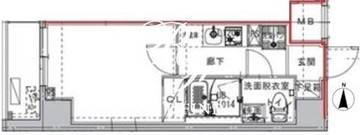 コンフォリア幡ヶ谷 401 間取り図