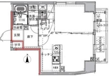 コンフォリア幡ヶ谷 803 間取り図