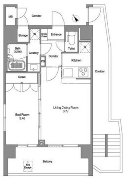 コンフォリア幡ヶ谷 1001 間取り図