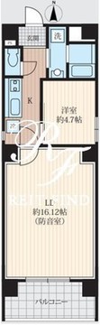 ラシクラスINFINA上野浅草 501 間取り図