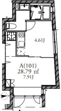 ファーレ御徒町 101 間取り図
