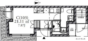 ファーレ御徒町 103 間取り図