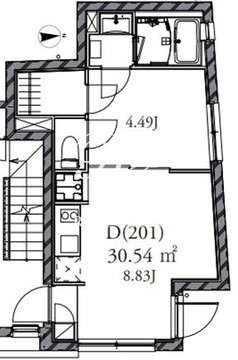 ファーレ御徒町 301 間取り図
