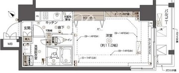ズーム西五反田 1201 間取り図