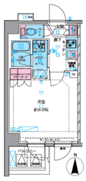 ジェノヴィア四谷三丁目グリーンヴェール 101 間取り図
