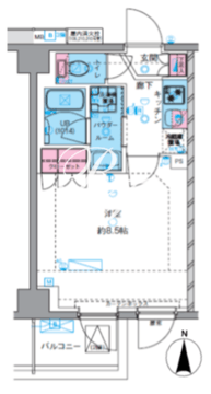 ジェノヴィア四谷三丁目グリーンヴェール 208 間取り図