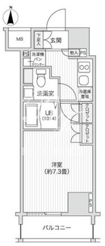 レジディア笹塚2 508 間取り図