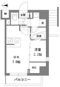 ラグゼナ錦糸町 705 間取り図