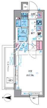ジェノヴィア四谷三丁目グリーンヴェール 214 間取り図