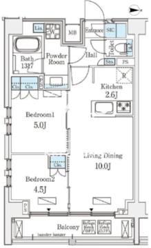 ベルファース錦糸町 605 間取り図