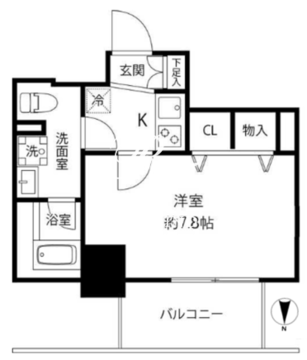 プレール・ドゥーク浅草橋 502 間取り図