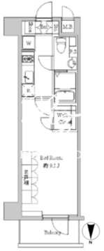 スペーシア住吉 705 間取り図