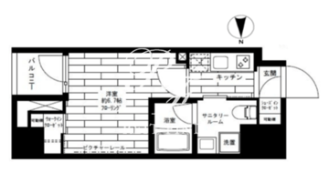 グランドコンシェルジュ蔵前 1202 間取り図