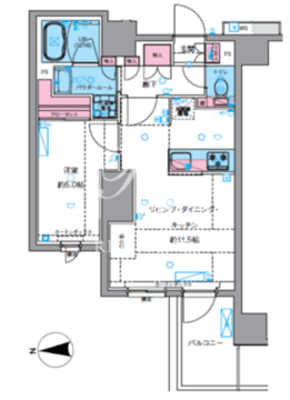 ジェノヴィア四谷三丁目グリーンヴェール 601 間取り図