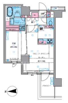 ジェノヴィア四谷三丁目グリーンヴェール 701 間取り図