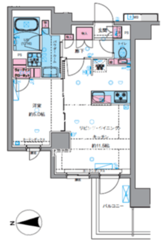 ジェノヴィア四谷三丁目グリーンヴェール 901 間取り図