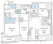 ミレアコート銀座プレミア 1303 間取り図