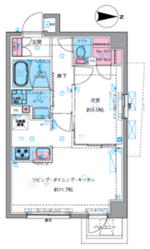 ジェノヴィア四谷三丁目グリーンヴェール 110 間取り図