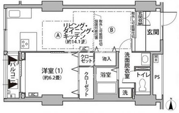 東雲キャナルコートCODAN 12-1006 間取り図