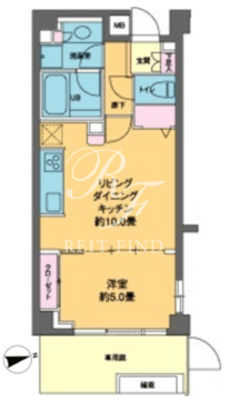 カスタリア高輪台2 104 間取り図