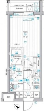 プレミアムキューブG白金台 203 間取り図