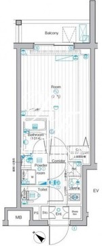 プレミアムキューブG白金台 307 間取り図