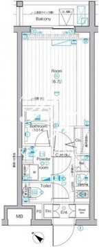 プレミアムキューブG白金台 303 間取り図