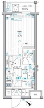 プレミアムキューブG白金台 502 間取り図