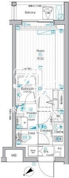 プレミアムキューブG白金台 508 間取り図