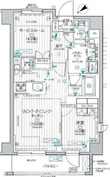 デュオステージ下落合 401 間取り図