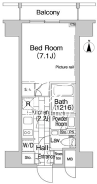 エルスタンザ平河町 203 間取り図