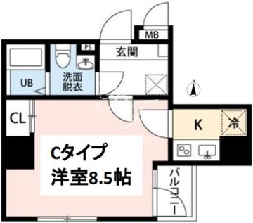 スカイ錦糸町 303 間取り図