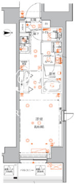 クレイシアIDZ蒲田 1301 間取り図