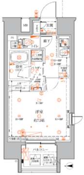 クレイシアIDZ蒲田 904 間取り図
