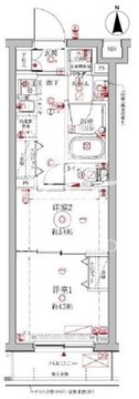 クレイシアIDZ中馬込 201 間取り図
