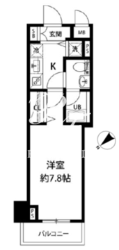 ルクレ日本橋馬喰町 304 間取り図