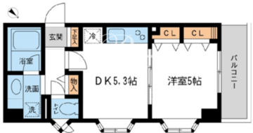 ルクレ初台 301 間取り図