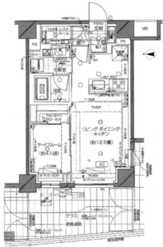 ピアース神楽坂レジデンス 106 間取り図