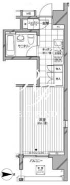 カスタリア麻布十番七面坂 801 間取り図
