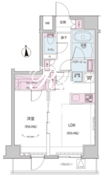 オルタナ神楽坂 1-301 間取り図
