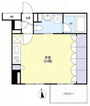 グランカーサ新宿御苑 1303 間取り図
