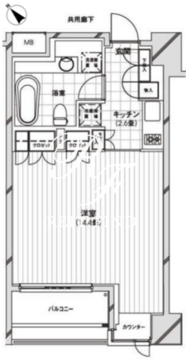 カスタリア銀座 1002 間取り図