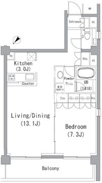 パーチ南青山 304 間取り図